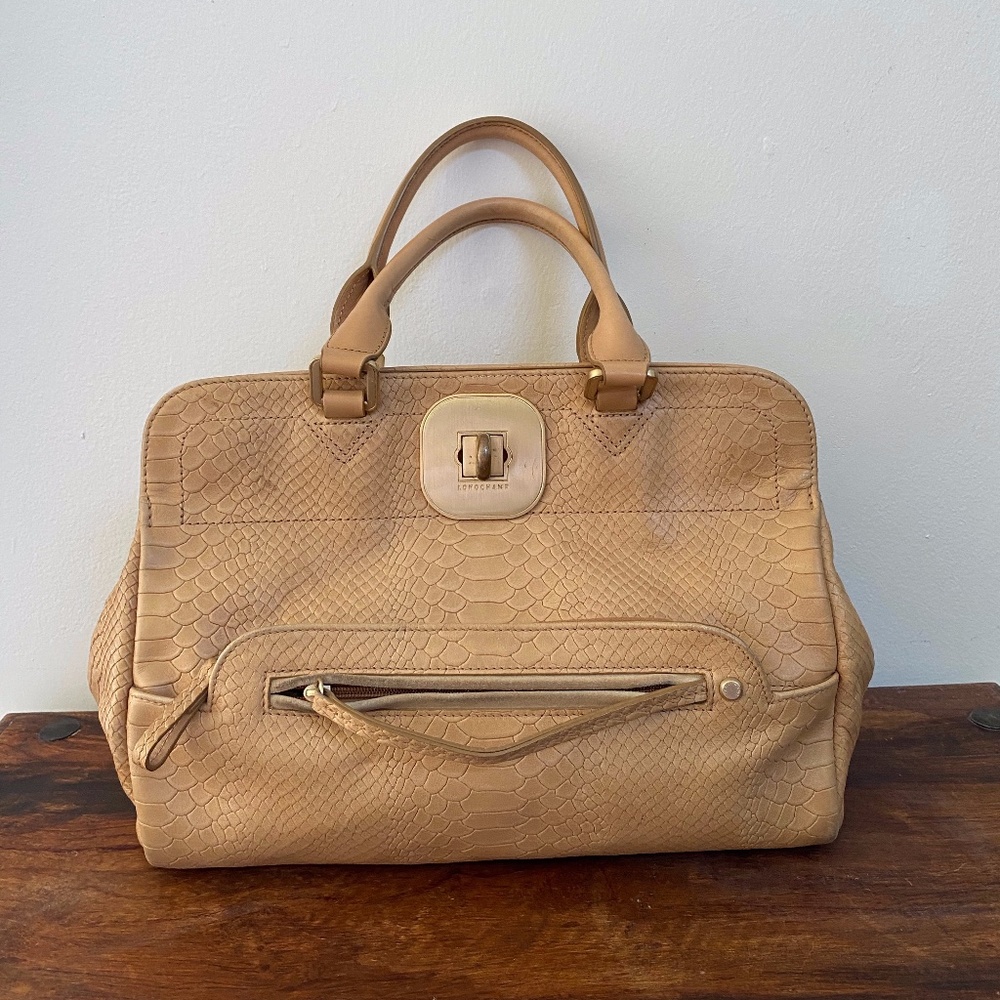 Longchamp Gatsby Exotic Leather Satchel